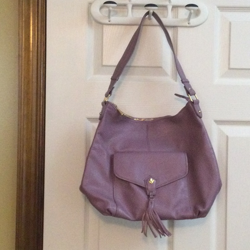 Ora Delphine Lilac Purple Pebbled Handbag NWOT